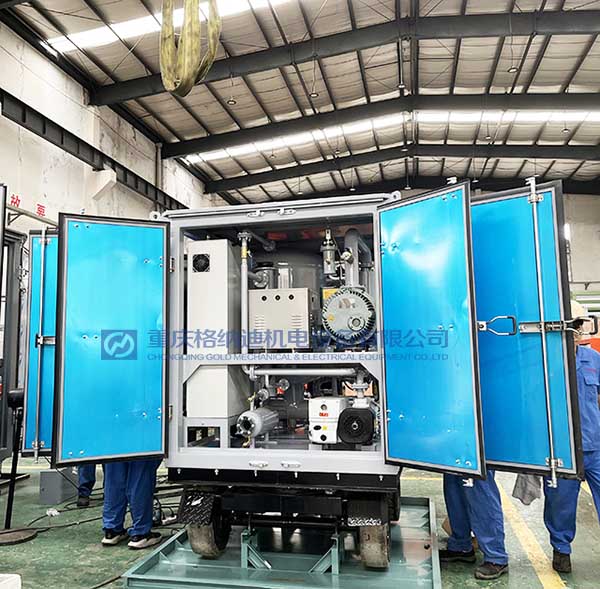 ZJA-5KY 5000L/H مراحل مزدوجة تنقية زيت المحولات مع مقطورة جاهزة للشحن