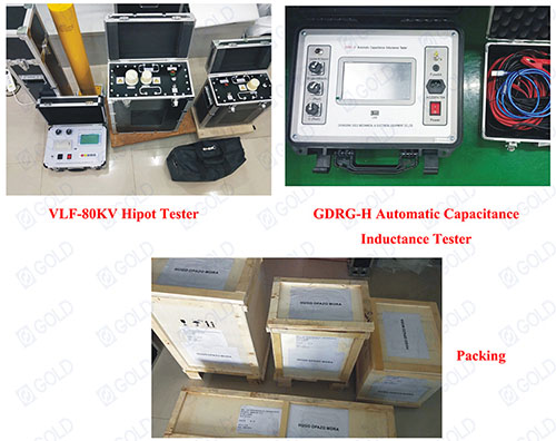 VLF-80KV Hipot Tester و GDRG-H Capacitance Inductance Tester تباع إلى تشيلي